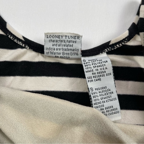 VINTAGE 1996 Looney Tunes Sports Bra Workout 90s Warner Bros Tweety size: small - Picture 10 of 15